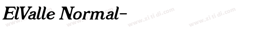 ElValle Normal字体转换